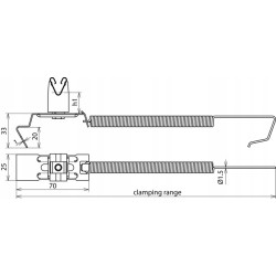 Uchwyt sprężynowy odgromowy