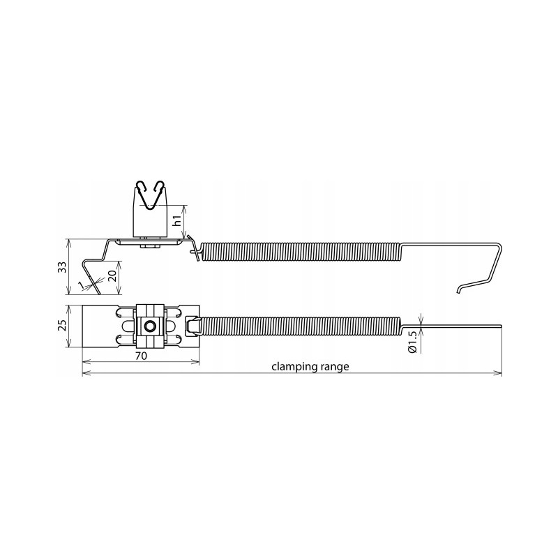 Uchwyt sprężynowy odgromowy