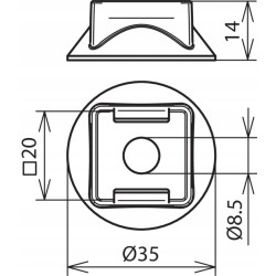 Podstawka z tworzywa sztucznego DEHN brązowa