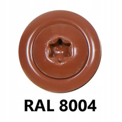 Wkręt farmerski TORX 4,8x35mm RAL8004 250 szt