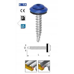 Wkręt farmerski TORX 4,8x35mm RAL8017 250 szt