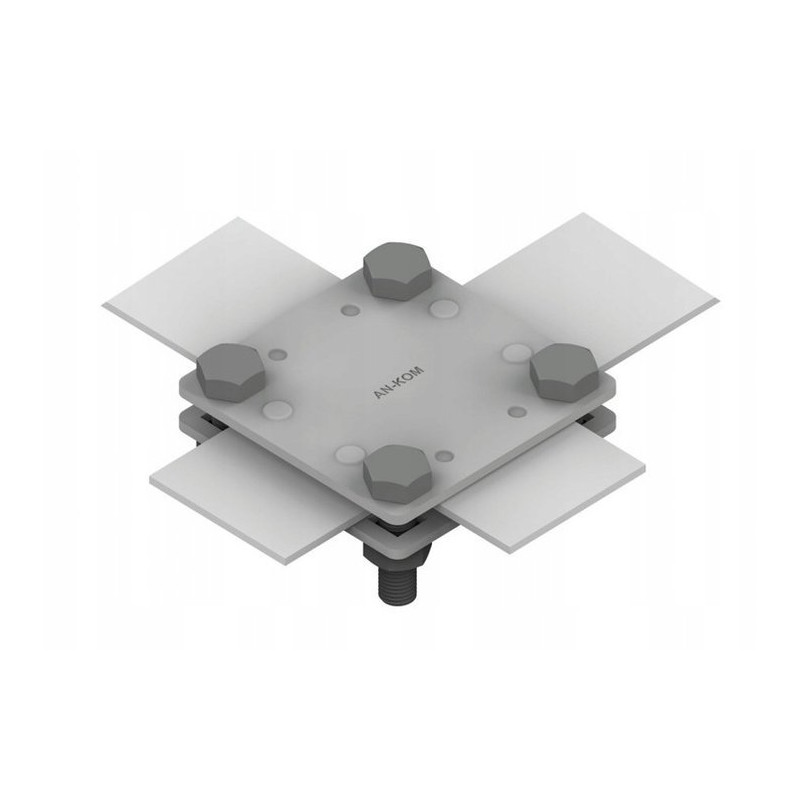 Złącze krzyżowe 2 płytki 4xM8 B do 30 mm AN-KOM
