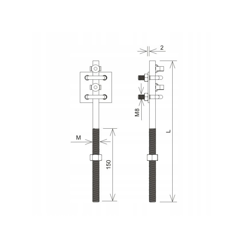 Uchwyt Kabłąkowy odciągowy