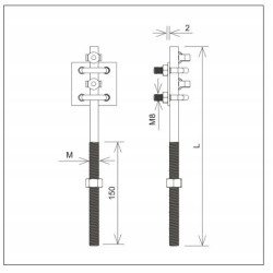 UCHWYT NACIĄGOWY KABŁĄKOWY M10
