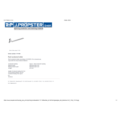 Uchwyt dachówkowy nierdzewny V2A 410mm