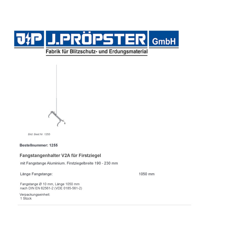Iglica gąsiorowa 1050mm