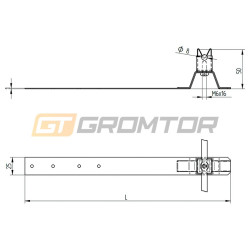 Uchwyt do drutu KLIK na taśmie L-300
