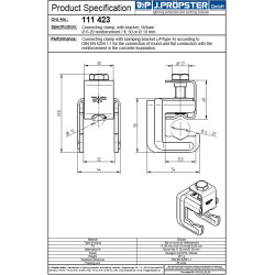 Uchwyt bednarka-drut  ø 6 - 20 mm - fl. 30 mm lub ø 10 mm zgodny z EN 62561-1