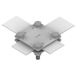 Złącze krzyżowe 2 płytki 4xM8 B do 30 mm