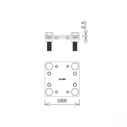 Złącze krzyżowe 2 płytk